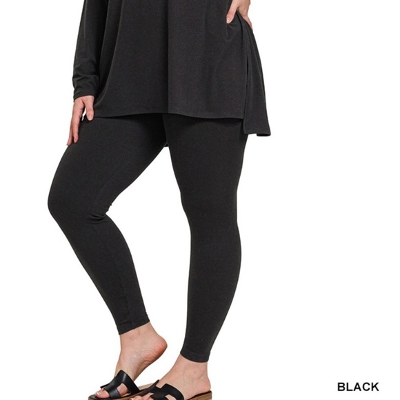 New!Plus Size black Long Sleeve Top and Leggings Set Size 1X 2X 3X - Picture 3 of 4